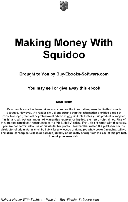 Product picture Making Money With Squido