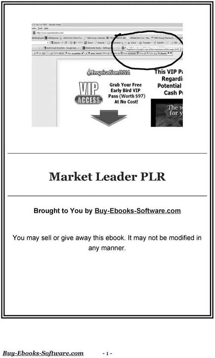 Product picture Market Leader PLR