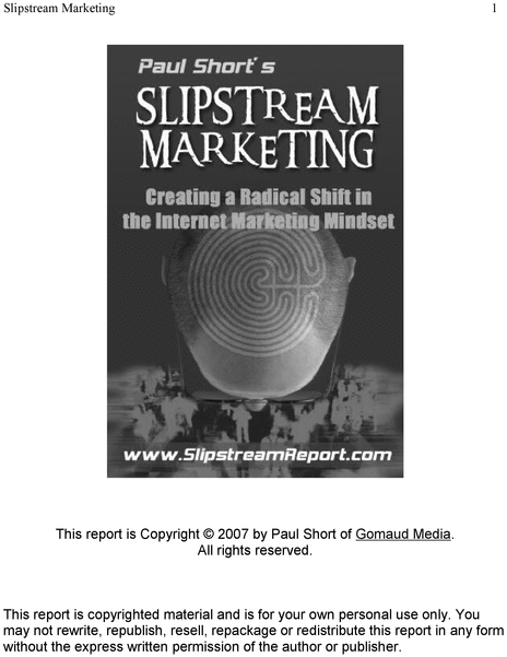 Product picture Slipstream Marketing Ebook